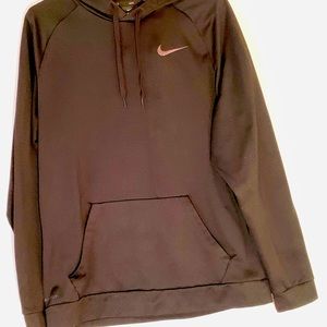 Nike Men Hoodie Black Grey Logo Size Large EUC
